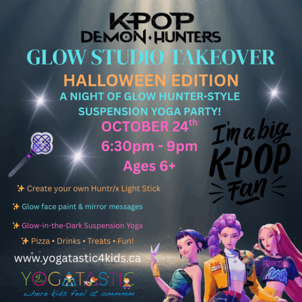 KPop Demon Hunters Glow Studio Halloween Party - Oct. 24th (Ages 6+)