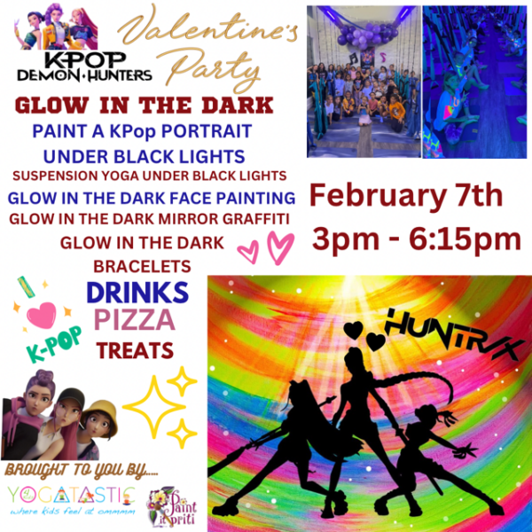 Feb. 7th - KPop Demon Hunters Valentines Glow in the Dark Party Ages 6+