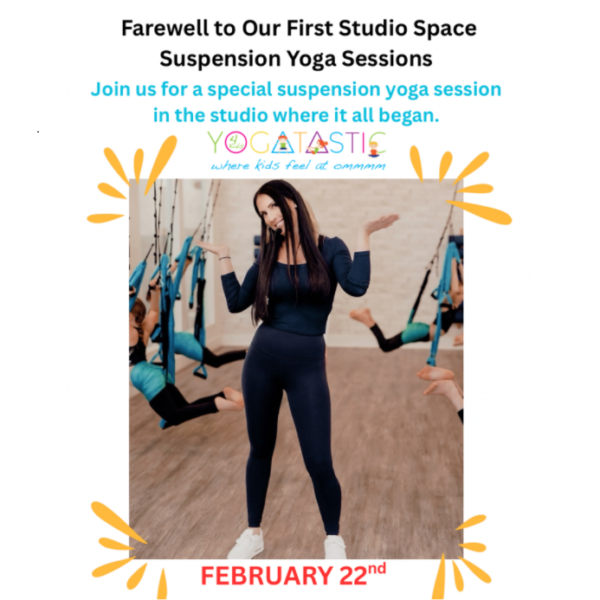 Farewell (first studio) Suspension Yoga Session 1 - Open Ages - Feb. 22th 1:00pm-2:00pm