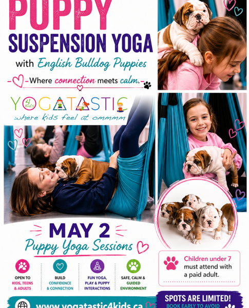 English Bulldog Puppy Yoga - Open Ages - May 2nd, 2:30pm - 3:30pm (session 1)