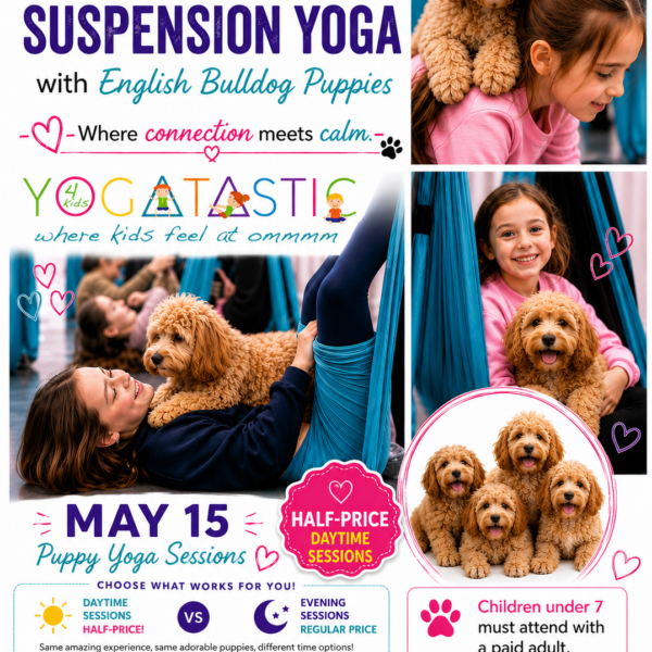 Puppy Yoga - May 15th 12:30pm-1:30pm (1/2 PRICE! Daytime Experience)